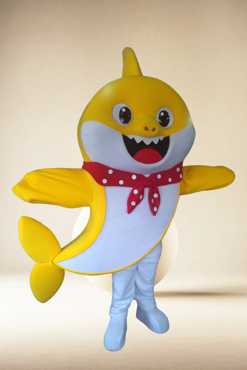 Adorable Yellow Shark Adult Party Mascot Costume – Perfect for Parties & Promotions