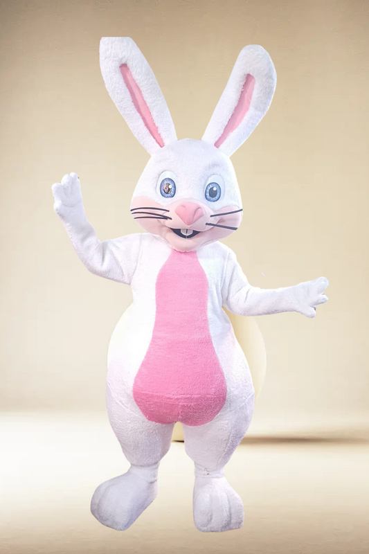 Easter White Bunny Adult Party Mascot Costume / Handmade Adult Costume