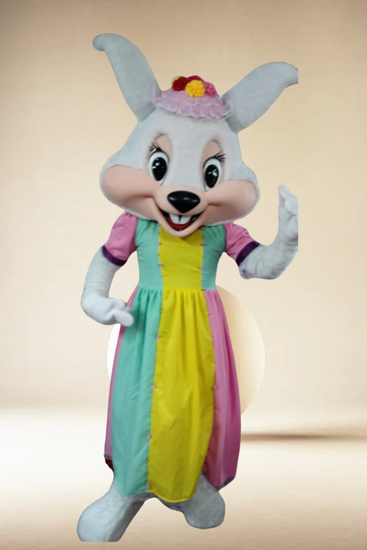 Easter Girl Bunny Adult Party Mascot Costume / Handmade Adult Costume